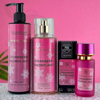 Парфюмированный набор No Brand версия Bath & Body Works Strawberry Snowflakes