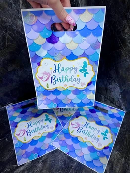 Подарочный пакет "Русалочка Happy Birthday" 25*16,5см