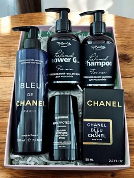 Подарочный набор косметики No Brand в стиле ChaneІ Bleu de Chanel 5 в 1