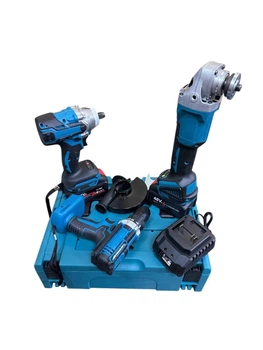 Набор аккумуляторных инструментов Jumpex X-587 3 в 1 (шуруповерт, гайковерт, угловая шлифмашина) с кейсом