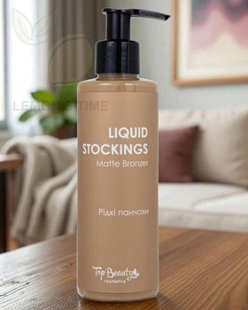 Крем-тон для ніг Рідкі Панчохи Top Beauty Matte Bronzer Liquid Stockings 200 мл