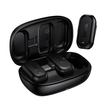 Бездротова мікрофонна система HOCO L26 Type-C Smart AI noise reduction wireless microphone Black (6942007677011)