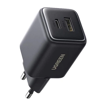Мережевий зарядний пристрій UGREEN X514 20W 2-Port GaN Fast Charger EU black (UGR-65737)