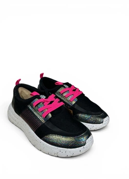 Кроссовки Hey Dude Sirocco Play Y Brights (42106-090), Черный, Размер 38 (US J6) стелька 24.5 см