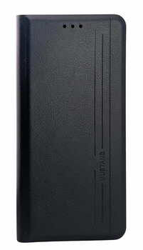 Чехол книжка Mustang для Xiaomi Redmi Note 9 Pro на магните с подставкой черный