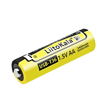 Акумулятор АА LiitoKala USB-T36 2400mAh 1.5V Li-Ion з зарядкою від USB Type-C