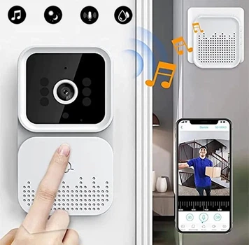 Звонок беспроводной видеодомофон мини Tuya App white 8248 розмір - HDSYR_855