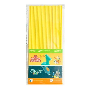 Набор стержней для 3D-ручки 3Doodler Start желтый 24 шт. (3DS-ECO04-YELLOW-24)