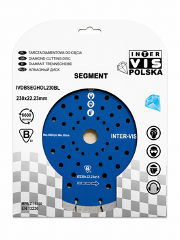 Алмазный сегментный диск INTER VIS Polska Segment 230×22,23 мм