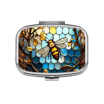 Таблетница Контейнер Металлическая Honey Bee