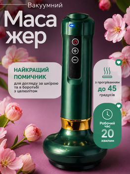 Массажер для тела вакуумный антицеллюлитный лимфодренажный с подогревом для коррекции фигуры похудения подтяжки кожи массажа живота спины рук ног бедер и ягодиц