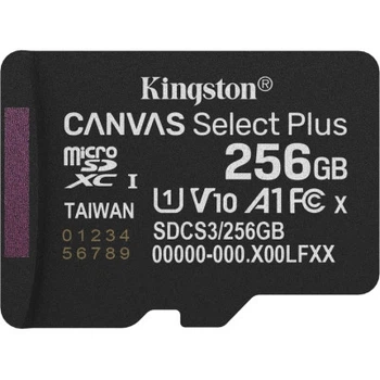 Карта памяти Kingston 256GB microSDXC class 10 UHS-I U3 V30 A1 Canvas Select Plus