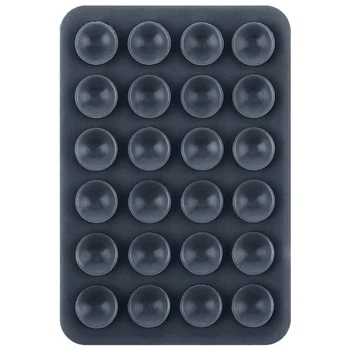 Тримач-присоска для телефону Double Side Silicone 80*55мм Dark Gray