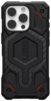 Чохол протиударний UAG Monarch Pro MagSafe (Original) для iPhone 16 Pro Max (6.9") Carbon Fiber Red 1144911F4242