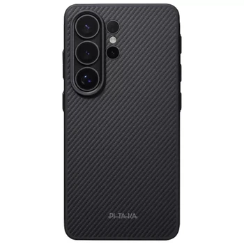 Карбоновый противоударный чехол Pitaka Cairn Case Aaron Button Black/Grey Twill для Samsung Galaxy S26 Ultra (PBS2601U)