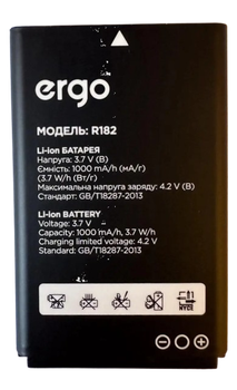 Акумулятор Ergo R182 1000mAh Original