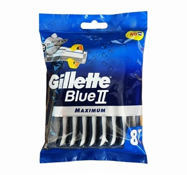 Одноразовые бритвы для бритья мужские Gillette BlueII Maximum 8 шт