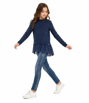 Джемпер для девочки SLY 503/S/19 синий 146