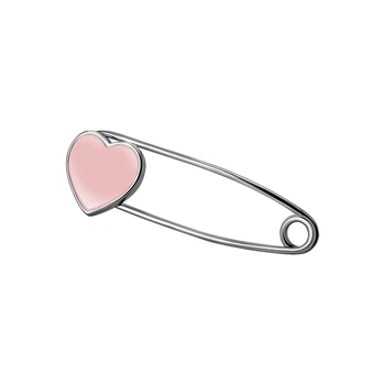 Срібна шпилька «Pink Heart»