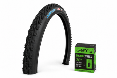 Комплект велосипедний ChaoYang 26x1.95 «Навігатор» + камера Grey's 26x1.95-2.125 AV 48 мм для гірського та міського велосипеда