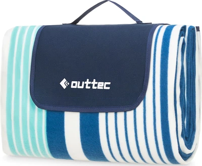Килимок для пікніка Outtec з термоізоляцією 200 × 200 см Blue Lines 205911 (5905884429211)