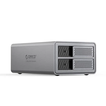 Матрица дисков Orico 9828RU3 ProRAID 2 Big DAS на 2 диска 2.5"/3.5" SATA HDD/SSD с RAID-контроллером Gray (6942227137524)