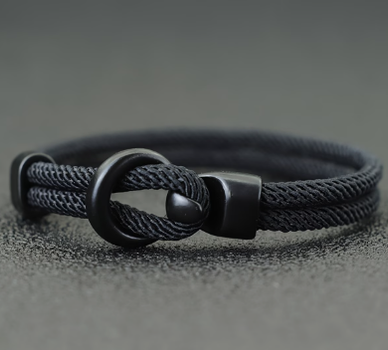 Унікальний чоловічий браслет Bangle Hook, браслет на удачу Чорний