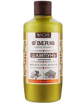 Крем-шампунь Acme O'BERIG Мигдалево-молочний з медом 500мл (4820197006236)
