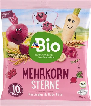Мультизлакові снеки dmBio з пастернаком та буряком для дітей від 10 місяців, 30 г