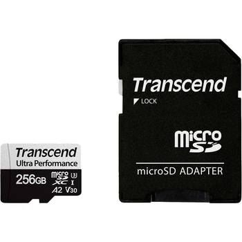 Карта пам'яті Transcend microSDXC 340S 256GB UHS-I U3 V30 A2 + адаптер SD (TS256GUSD340S) [71413]