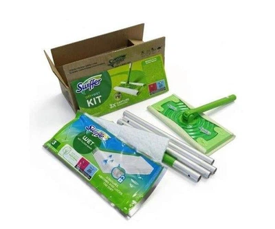 Швабра Swiffer и сменные салфетки 6 сухих, 3 влажные