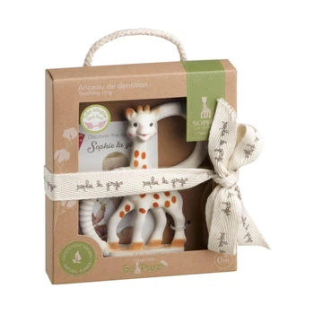 Іграшка прорізувач для немовлят Sophie la girafe у формі кільця, 100% натуральний каучук