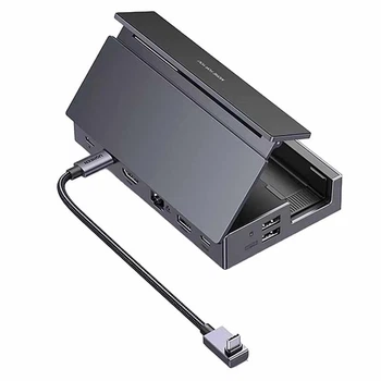 Док-станція UGREEN CM800 9-в-1 Type-C: DisplayPort 4K@120 Гц, RJ45, SD/microSD, PD 100 Вт Space Grey