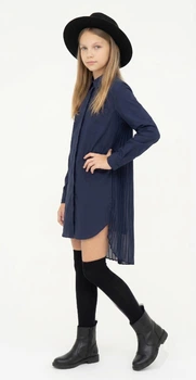 Платье-рубашка для девочки NAYA DR-NFW19-29 синий 152