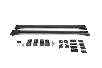 2 Перемычки на рейлинги для Kia Soul 1 2008-2013 (до 140 см, черные)