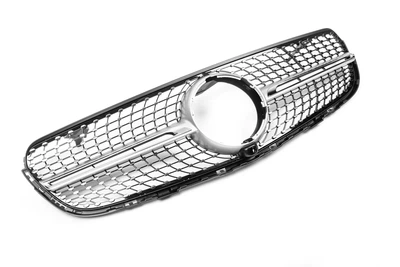 Решетка радиатора Diamond Silver для Mercedes GLC Coupe C253 2015-2019 (без камеры)