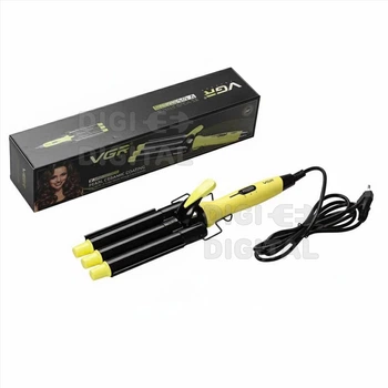 Плойка тройная VGR V-595 YELLOW 5 режимов работы керамическое покрытие LED display 100 Вт