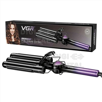 Плойка тройная VGR V-590 PURPLE 140-200°C керамическое покрытие LED display 130W