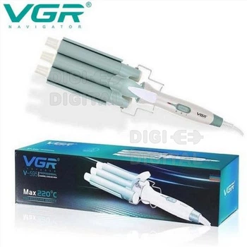 Плойка тройная VGR V-595 WHITE 5 режимов работы керамическое покрытие LED display 100 Вт