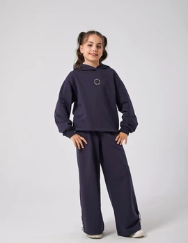 Костюм (світшот+брюки) для дівчинки SMIL 117556-1 Графітовий р.140