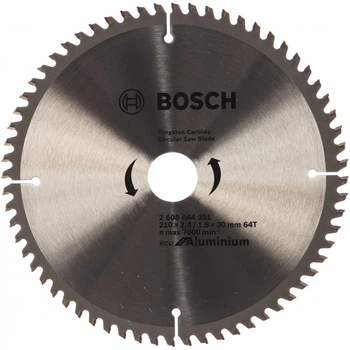 Пильный диск Eco for Aluminium Bosch (210x30x2.4 мм, 64 зубьев) по алюминию (23424)