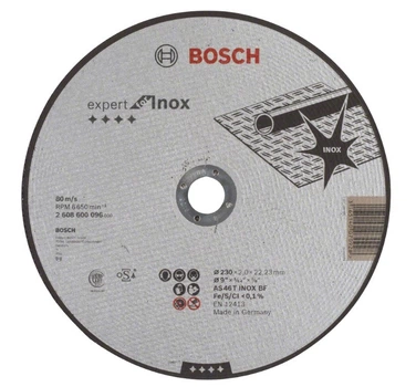 Отрезной диск Bosch Expert for Inox (230х22.23 мм) круг по нержавеющей стали (23239)