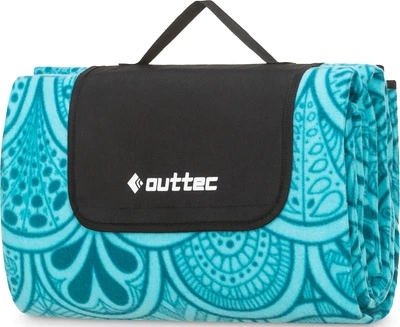 Килимок для пікніка Outtec з термоізоляцією 200 × 200 см Blue Pattern 205910 (5905884429235)