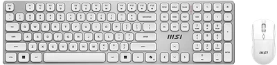 Комплект беспроводной MSI FORGE K210 Wireless Combo White USB White (FORGE K210 W COMBO WHITE)