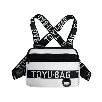 Нагрудная сумка TOYU BAG 6021 белая серая