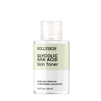 Тонік для обличчя Hollyskin Glycolic AHA Acid Skin Toner із гліколевою кислотою 30 мл