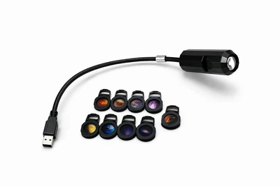 Проектор звездного неба USB с 10 слайдами, LED ночник космос с гибкой ножкой, проектор галактики