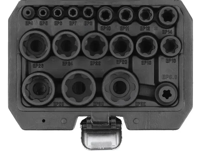 Набор торцевых головок YATO TORX Plus EP4-EP32 квадрат 1/4" 3/8" и 1/2" 19 шт YT-05197
