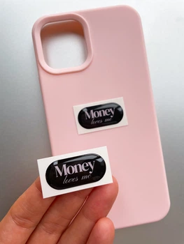 Объемная 3D наклейка «Money loves me 2» стикер для декора телефона, ноутбука, блокнота