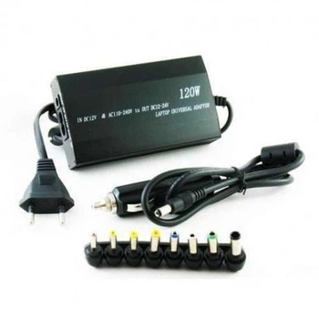 Универсальная зарядка для ноутбука 120W + автомобильная зарядка от прикуривателя 12V